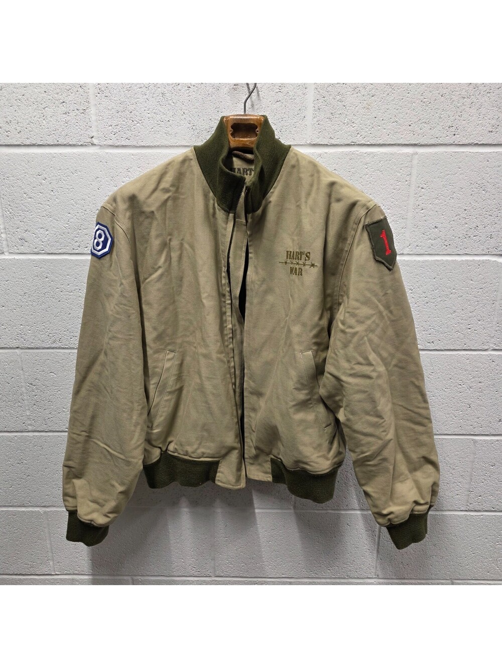 Vintage Harts War Movie Promo Jacket Bomber Bruce Willis Size Xl 25x29 Defect